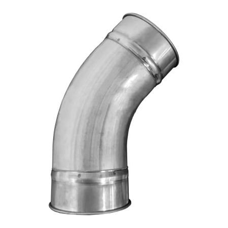 US DUCT US Duct Clamp Together 45 Deg Tubed Elbow 1.5 CLR, 4" Diameter, SS, 16 Gauge RETS0445.S16